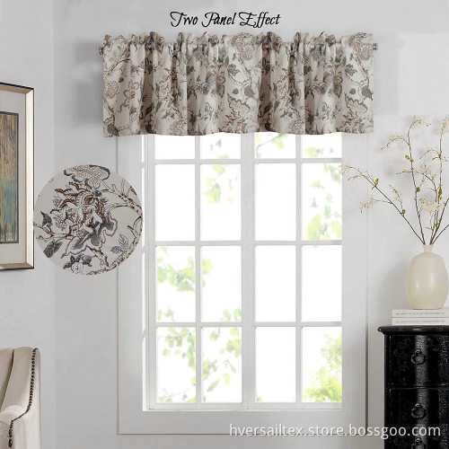 Rustic Style Rod Pocket Curtain Valance
